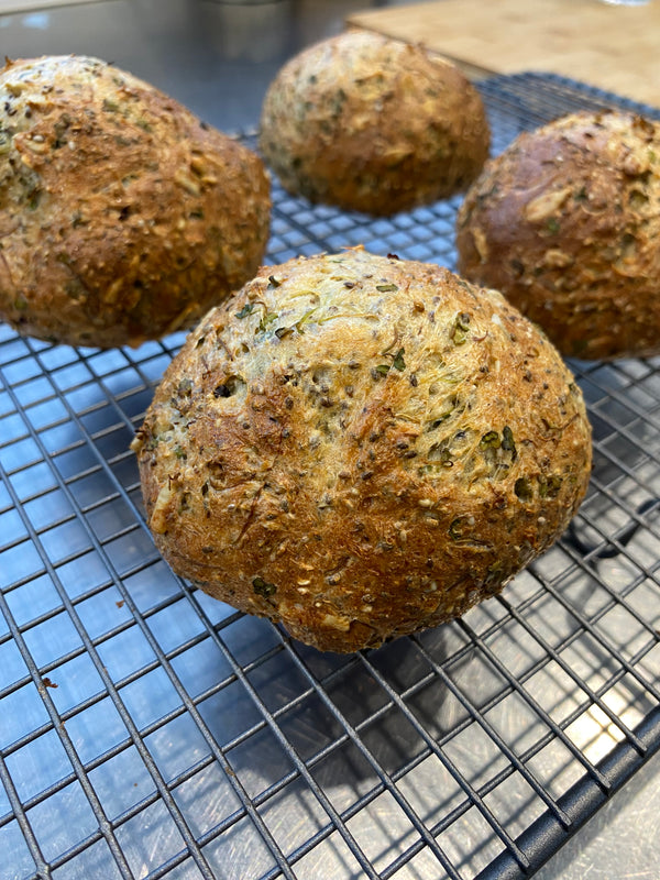 Bread Rolls with Sprouted Broccoli
