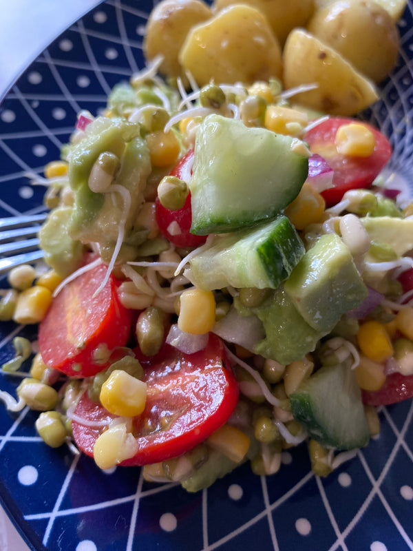 Summer Sprouted Mung Bean Salad